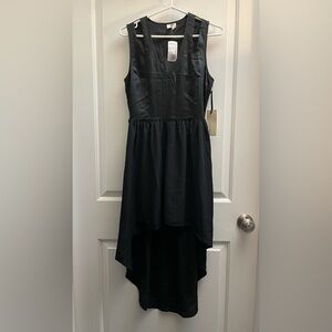 Hi-lo black dress